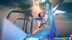 1girls 3d alternate_costume aqua_hair asian bikini blue_eyes blue_hair cute cyan_eyes cyan_hair eyelashes female female_only k/da_all_out_seraphine k/da_all_out_series k/da_series kinkykatt3d league_of_legends light-skinned_female light_skin long_hair long_ponytail nude pale-skinned_female pale_skin petite pink_eyeshadow pink_lipstick pinup ponytail pool poolside riot_games seductive_eyes seductive_look seraphine_(league_of_legends) solo teenager rating:Safe score:99 user:kinkykatt3d