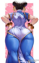 1girls ass back_view big_ass bubble_butt chinese_girl chun-li clothed_female curvaceous dat_ass dumptruck_ass fat_ass female female_only fully_clothed hair_buns hands_on_hips huge_ass large_ass luxpineapple solo street_fighter street_fighter_6 thick_ass thick_thighs tights voluptuous_milf rating:Safe score:176 user:King_wreck