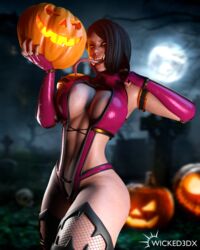 1girls 3d big_ass big_breasts big_muscles black_hair brown_hair female fighter glowing glowing_eyes halloween halloween_2021 jack-o'-lantern licking mileena monster monster_girl mortal_kombat mortal_kombat_(2011) mortal_kombat_x pumpkin solo solo_female solo_focus tanned tanned_female tanned_skin teeth thick thick_thighs thighs tongue tongue_out white_body white_skin wicked3dx rating:Questionable score:224 user:Wicked3DX