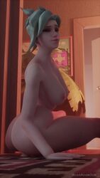 3d blonde_hair dildo female female_only mercy moonroomoom nipples nude overwatch tagme rating:Explicit score:21 user:MoonRoomOom