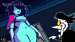 1girls blue_skin curvy deltarune edit female female_protagonist kris_(deltarune) kris_female_(deltarune) kristi_(deltaglamour) rule_63 spamton_g_spamton tagme tall thick thick_thighs thighs trickster_(artist) rating:Questionable score:37 user:potatosalad_