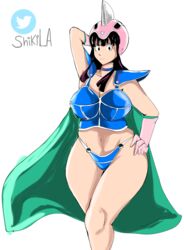 1girls armor bikini bikini_armor bikini_bottom chichi chichi's_armor chichi's_helmet dragon_ball dragon_ball_z female female_only helmet pose posing shikila solo thick_thighs wide_hips rating:Explicit score:28 user:ShikiLA