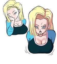 android_18 breasts dragon_ball dragon_ball_z pseudocel rating:Explicit score:100 user:Rachel_Raven