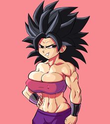 big_breasts breasts caulifla dragon_ball dragon_ball_super muscular pseudocel tubetop rating:Explicit score:49 user:Rachel_Raven