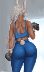 1girls absurd_res alternate_hairstyle ass big_ass big_butt bunny_ears bunny_tail female grey_hair high_resolution long_hair miruko my_hero_academia ponytail rumi_usagiyama savagexthicc solo standing thick_ass thick_thighs thighs very_high_resolution yoga_pants rating:Questionable score:439 user:Bikuta69