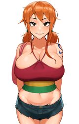 1girls alternate_breast_size big_breasts breasts cleavage female female_only happy_female horny_female huge_breasts kevbot large_breasts looking_at_viewer nami one_piece pre-timeskip solo solo_female rating:Questionable score:420 user:justausername