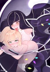 2girls aether_foundation blush breasts female from_behind incest lillie_(pokemon) lusamine_(pokemon) mother_and_daughter nihilego norza penetration pokemon pokemon_sm pokephilia sex yuri rating:Explicit score:233 user:justausername