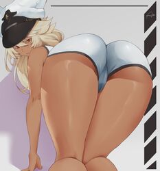 1girls 2021 araneesama arc_system_works artist_signature ass ass_focus ass_shot back back_view bending_over bent_over blonde_hair booty_shorts brown_skin bubble_butt cameltoe cutesexyrobutts_(style) dark-skinned_female dark_skin female female_focus female_only guilty_gear guilty_gear_strive guilty_gear_xrd hi_res large_ass ramlethal_valentine red_eyes short_shorts shorts simple_background thick_thighs thighs rating:Questionable score:268 user:Cero_Oscuras