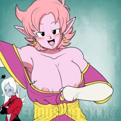 1:1_aspect_ratio 2d 2girls acelewdarts alternate_breast_size big_breasts blue-skinned_female blue_skin breast_envy breasts chronoa cleavage demon demon_girl dragon_ball dragon_ball_xenoverse earrings female high_resolution huge_breasts jealous jewelry krimreaper large_breasts looking_at_viewer nipple_slip nipples pink-skinned_female pink_skin pointed_ears pout pouting recolor shounen_jump towa rating:Explicit score:243 user:Harshitkumar1000