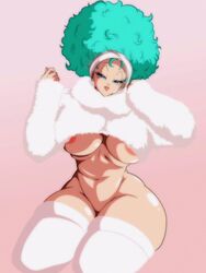 1girls afro areolae blue_eyes blue_hair breasts bulma_(afro) bulma_briefs dragon_ball dragon_ball_z female female_focus female_only fur_coat huge_breasts nala1588 shounen_jump solo solo_female thick_thighs thighhighs underboob rating:Explicit score:118 user:BigScholngApePP