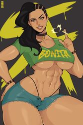 1girls abs big_ass big_breasts big_thighs brazilian dark-skinned_female dark_skin female female_only fully_clothed latina laura_matsuda muscular_female redbone solo street_fighter street_fighter_v thick_thighs underboob wide_hips zpark rating:Questionable score:285 user:Mueori