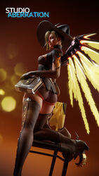 3d ass blonde_hair butt clothed exposed_ass heels lingerie lowres mercy overwatch panties studioaberration thick_thighs thighhighs witch_hat witch_mercy rating:Questionable score:73 user:starboyjoe