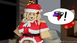 3d christmas christmas_outfit ellie_(rusmynth) female original_character roblox robloxian rusmynth strap-on tagme rating:Explicit score:51 user:DrBlox2345