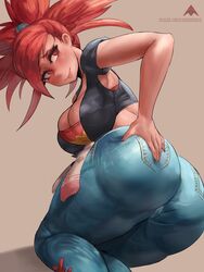 1girls 2021 alamanderarts alternate_breast_size ass big_ass big_breasts big_butt blush breasts flannery_(pokemon) jeans large_ass large_breasts nintendo pant pokemon pokemon_rse red_eyes red_hair smile solo thick_thighs thighs tight_clothing tight_jeans tight_pants rating:Questionable score:288 user:Bikuta69