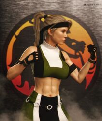 1girls 3d abs apone3d blonde_hair female female_only fully_clothed light-skinned_female light_skin mortal_kombat mortal_kombat_3 solo solo_female sonya_blade rating:Safe score:50 user:playwithmyrocket