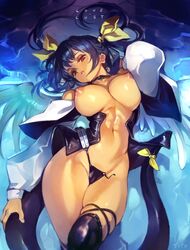 1girls abs angel_wings areolae asymmetrical_wings bangs bare_shoulders belt black_hair blue_hair breasts brunette choker commentary curvy detached_sleeves dizzy_(guilty_gear) english_commentary english_text erect_nipples eyebrows_visible_through_hair female female_only green_wings guilty_gear hair_ribbon hair_rings head_tilt highres huge_breasts innie_belly_button large_breasts long_sleeves looking_at_viewer lying navel nipples on_back optionaltypo pink_nipples puffy_long_sleeves puffy_nipples puffy_sleeves red_eyes ribbon shiny_skin signature skindentation solo stomach tail tail_ornament tail_ribbon thick_thighs thighs toned topless twintails underboob untied voluptuous water white_wings wings yellow_ribbon rating:Explicit score:217 user:justausername