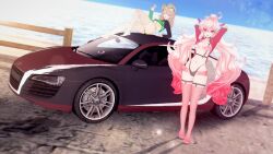  3d beach bikini car elsword koikatsu laby_(elsword) lithia_(elsword) race_queen self_upload sunglasses vostrumdeus  rating:explicit score: user:bot