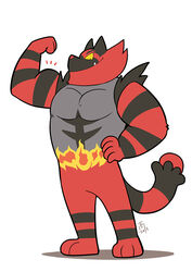  anthro felid generation_7_pokemon incineroar mammal nintendo pokemon pokemon_(species) solo takataka  rating:safe score: user:bot