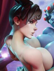 2girls 3d athletic_female big_breasts blizzard_entertainment breadblack breast_press breast_squish breast_to_breast breasts brown_eyes earrings eyewear_on_head female female_only high_resolution highres human large_breasts long_hair looking_at_viewer looking_back overwatch ponytail tracer widowmaker rating:Explicit score:177 user:gongchu