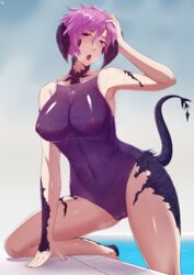 1girls 2d 2d_(artwork) abs au_ra final_fantasy final_fantasy_xiv full_body horn huge_breasts kairos+ large_breasts nipples open_mouth pink_hair puffy_vulva pussy see-through see-through_clothing short_hair sin_faye solo stomach swimming_pool swimsuit tail thick_thighs thighs tight_clothing wet xaela rating:Explicit score:61 user:aajaxx