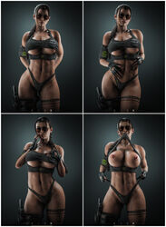 1girls 3d 4k abs areolae aviator_sunglasses big_breasts blender breasts brown-tinted_eyewear collage edit female female_only high_resolution highres kisxsfm lara_croft lara_croft_(classic) large_breasts looking_at_viewer muscles muscular muscular_female nipples simple_background solo sunglasses thick_thighs thong tinted_eyewear tomb_raider wide_hips rating:Explicit score:244 user:rohald