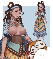 1girls ancient ancient_crete ancient_greece black_hair braid breasts breasts_out capelin_s casual casual_nudity crete dress european female female_only greece greek history human human_only large_breasts long_hair minoan necklace solo southern_european standing traditional_clothes rating:Questionable score:111 user:klinika1