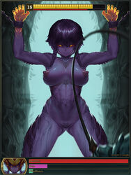 3:4 abs angry animal_humanoid ass_visible_through_thighs bdsm big_breasts bound braided_hair breasts butt_from_the_front claws dragon dragon_humanoid erect_nipples female femsub genitals hair hi_res humanoid league_of_legends markings mayhem_(artist) natural_armor navel nipples pussy restrained riot_games scales shyvana solo spread_legs spreading thick_thighs video_games whip whipping wide_hips rating:Explicit score:83 user:bot