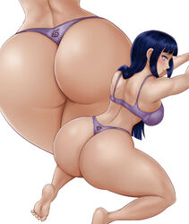 1girls ass ass_focus big_ass big_breasts blush bra breasts bubble_butt eye_contact female female_only huge_ass hyuuga_hinata large_ass large_breasts long_hair looking_at_viewer naruto naruto_(series) naruto_shippuden purple_hair sideboob thelorope thick_thighs thighs thong white_background rating:Questionable score:352 user:Bikuta69