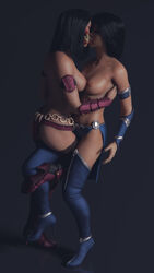 2girls 3d athletic_female black_hair breasts clone clonecest closed_eyes exposed_breasts female female_only grinding hd heel_boots interspecies kissing kitana mileena monster_girl mortal_kombat mortal_kombat_x ninja nocskylark partially_clothed soft_breasts stockings suggestive tarkatan yuri rating:Explicit score:215 user:movesetmain