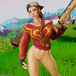 1girls 3d 3d_(artwork) blender blender_(software) cg curvy curvy_body curvy_female curvy_figure female female_focus female_only fortnite fortnite:_battle_royale hairless_pussy half-dressed hat haven_(fortnite) light-skinned_female light_skin looking_at_viewer nude nude_female outside ponytail pussy shaved_pussy solo sweat tight_pussy vagina xzcrystal3d rating:Explicit score:48 user:xzCrystal3D