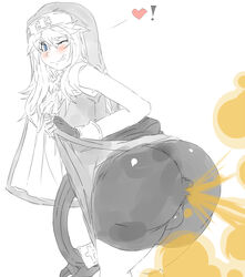 ! 1boy big_ass big_butt blue_eyes blush bridget fart fart_cloud fart_fetish farting guilty_gear heart lazei looking_at_viewer looking_back male one_eye_closed smile solo_male thick_thighs tongue_out uncolored wink rating:Explicit score:101 user:anon84048