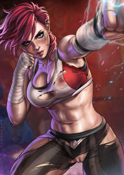 1girls abs action_pose arcane arcane_vi areola areolae arm_wraps attacking_viewer bare_arms bare_shoulders big_breasts big_thighs blue_eyes breasts child_bearing_hips clenched_fist clenched_fists clothed clothing crop_top dandon_fuga dirty ear_piercing face_tattoo female female_focus female_only fist fit fit_female hips large_breasts league_of_legends lighting looking_at_viewer muscular muscular_female navel nipples nose_piercing nose_ring pants piercing pink_hair pussy runny_makeup runny_mascara shaved_pussy shiny_skin short_hair smeared_makeup solo solo_female solo_focus standing tank_top tattoo thick_hips thick_thighs thighs toned toned_female torn_clothes torn_clothing torn_crop_top torn_pants vagina vi wide_hips wrapped_arms wrapped_hands rating:Explicit score:130 user:Hentai_Bro69