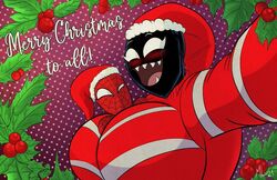 1girls 2021 alien alien_girl ameizing_lewds artist_name ass between_breasts big_ass big_breasts black_body black_skin breasts christmas christmas_outfit cute cute_face english_text female gigantic_ass happy hi_res hourglass_figure huge_breasts humanoid hyper large_breasts legs marvel marvel_comics not_furry peter_parker rule_63 sharp_teeth she-venom she-venom_(ameizing_lewds) signature smile smiling smooth_skin spider-man spider-man_(series) superhero superheroine symbiote symbol teeth text upper_body venom venom_(marvel) villain watermark white_eyes wholesome rating:Safe score:115 user:ShadowPain