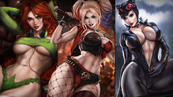 3girls abs absurd_res arm_behind_head arm_up armpit athletic athletic_female background bangs bare_arms bare_skin bare_thighs baseball_bat bat-signal bat_signal bat_symbol batman:_arkham_city batman_(series) belt big_breasts black_clothing black_hair blonde_hair blue_eyes bodysuit bodyusit bracelet breasts bullets bustier catsuit catwoman child_bearing_hips choker claws cleavage clothed clothing corset crop_top dandon_fuga dc dc_comics dynamite explosion explosives female female_focus female_only fingerless_gloves fire firearm fishnet fishnet_pantyhose fishnets fit fit_female gloves goggles goggles_on_head gotham_city_sirens gotham_girls green_clothing green_eyes gun hand_behind_head handgun happy harley_quinn headphones hips holding_baseball_bat holding_object holding_weapon hparted_lips human large_breasts laying_down laying_on_couch leaf legs legs_up light-skinned_female light_skin lipstick listening_to_music long_hair looking_at_viewer mature mature_female melee_weapon navel night on_back open_bodysuit open_clothes outside pale_skin panties pantyhose poison_ivy rain raining red_goggles red_hair red_lips red_lipstick revolver seductive seductive_look seductive_smile shaved_pussy shirt short_hair shorts smile smiling spiked_bracelet spotify striptease teet teeth thick_hips thick_thighs thigh_boots thighhighs thighs tight_bodysuit tight_clothes tight_clothing tight_fit toned toned_female trio twintails underboob underwear undressing unzipping very_long_hair vest water weapon wet wet_body wet_skin whip wide_hips zipper zipper_down rating:Safe score:313 user:Hentai_Bro69