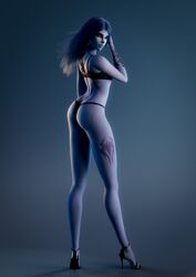 1girls 3d 4k blizzard_entertainment earrings female female_only high_heels high_resolution highres lingerie long_hair long_legs looking_at_viewer overwatch pose posing small_feet solo tattoo tattoos vgerotica widowmaker rating:Explicit score:81 user:swrtghsrds