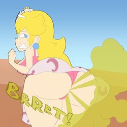 1girls big_ass big_butt blonde_hair blue_eyes brap bubble_ass bubble_butt earrings fart fart_cloud fart_fetish farting looking_back mario_(series) nintendo panties pink_panties princess_peach protorepulsive repulsiveproto smelly_ass solo_female sunglasses_on_head super_mario_odyssey thick_thighs rating:Explicit score:36 user:anon84048