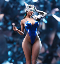 1girls 3d 3d_(artwork) big_breasts blizzard_entertainment blue-tinted_eyewear blue_swimsuit cleavage cybernetic_arm dark-skinned_female female female_focus female_only hi_res indian indian_female looking_at_viewer mechanical_arm nipple_bulge noahgraphicz one-piece_swimsuit overwatch robotic_arm solo solo_female solo_focus swimsuit swimwear symmetra thick_thighs tinted_eyewear visor wide_hips rating:Questionable score:186 user:xplosive93