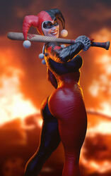 1girls 3d alternate_breast_size ass background baseball_bat batesz batman:_arkham_knight batman_(series) big_ass big_breasts blender blue_eyes blurry blurry_background bodysuit breasts bubble_butt car clothed clothed_female dc dc_comics eyelashes eyes female female_only fire fully_clothed happy harley_quinn harley_quinn_(classic) harley_quinn_(injustice) headgear holding_object human human_only injustice_2 large_breasts latex lipstick looking_at_viewer makeup mask open_eyes parted_lips red_lipstick side_view smile solo standing teeth vehicle rating:Safe score:491 user:justausername