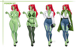 1girls 2d batman_(series) bra breasts casual clothes clothing dc dc_comics female female_only garter_straps green-skinned_female green_skin green_underwear heels high_heels jeans lingerie minko naked naked_footwear naked_heels nipples nude outerwear pale_skin pamela_isley panties poison_ivy pussy red_hair solo stockings thighhighs rating:Explicit score:244 user:Cap2021