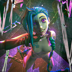 1girls 3d blue_hair female female_only jinx_(league_of_legends) league_of_legends long_hair nude nude_female nudity purple_eyes solo son_umbasa tagme twin_braids rating:Explicit score:147 user:rohald