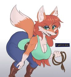 1girls 4_fingers anthro anthro_only anthrofied ass bare_shoulders bedroom_eyes bent_over big_ass big_breasts big_butt boots breasts butt chest_tuft cleavage clothed clothes clothing cooliehigh domination english_text eyebrows eyebrows_visible_through_hair eyelashes eyeshadow female female_only fox fox_ears fox_girl fox_humanoid fox_tail fully_clothed furry green_eyes hair half-closed_eyes hanging_breasts hips holding holding_object hourglass_figure huge_ass huge_breasts huge_butt humanoid jeans large_ass large_breasts large_butt leaning_forward long_hair looking_at_viewer open_mouth red_hair seductive seductive_eyes seductive_look simple_background snout solo solo_female standing tail tank_top teeth terraria text thick thick_ass thick_thighs thighs tight_clothing tongue voluptuous whip wide_hips zoologist_(terraria) rating:Questionable score:178 user:jfjf