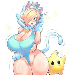 1girls alternate_breast_size blonde_female breasts cat_rosalina cat_suit cleavage female female_only huge_breasts luma mario_(series) nintendo pinkkoffin princess_rosalina softcore solo solo_female super_mario_3d_world thick_thighs wide_hips rating:Explicit score:210 user:Dragonballgt9999