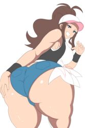 1girls ass ass_focus big_ass big_breasts blue_eyes breasts brown_hair bubble_ass bubble_butt doodle eye_contact female grabbing_own_ass hat hilda_(pokemon) huge_ass looking_at_viewer looking_back nintendo oryuto pokemon pokemon_bw seductive seductive_look seductive_smile shorts smile solo thick_thighs unfinished wide_hips wip rating:Questionable score:194 user:Mukkypokky