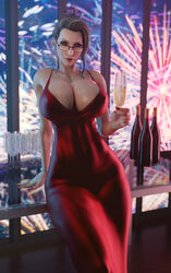 1girls 3d batesz big_breasts blender blonde_female blonde_hair breasts cleavage dress female female_only final_fantasy final_fantasy_vii final_fantasy_vii_remake fireworks glasses huge_breasts large_breasts looking_at_viewer mature mature_female milf necklace scarlet_(ffvii) solo tight_clothing rating:Questionable score:501 user:rohald