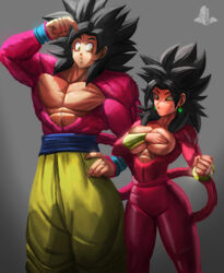 1boy 1girls abs alien_human alien_look_like_human big_breasts breasts cleavage covered_breasts covered_nipples dragon_ball dragon_ball_gt dragon_ball_super elitenappa extraterrestrial extraterrestrial_human female female_saiyan fur kefla male male_saiyan potara_earrings saiyan saiyan_tail son_goku super_saiyan_4 tail tight_pants yellow_eyes young_woman rating:Questionable score:236 user:moistlover