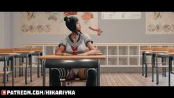 1boy 1girls 3d animated asian balls black_hair blowjob breasts classroom deepthroat deepthroat_smile dick disembodied_hands disembodied_penis eye_contact female fortnite head_grab hikariyka imminent_deepthroat imminent_oral large_ass large_breasts male no_gag_reflex no_sound on_side oral panties penis school_uniform skirt straight throat_bulge throat_fuck tsuki_(fortnite) video wide_hips rating:Explicit score:47 user:hikariyka