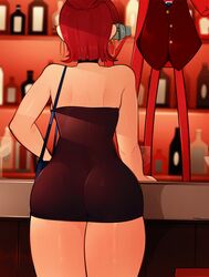 alcohol arkeus ass ass_focus bar black_dress bubble_butt cartoon_network choker dat_ass dress earrings female female_focus foster's_home_for_imaginary_friends frankie_foster hoop_earrings piercing red_hair shiny_skin slim_waist thick thick_ass thick_thighs thighs wide_hips wilt rating:Questionable score:124 user:lojo312