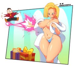 1girls android_18 blonde blonde_female blonde_hair blonde_hair_female blue_eyes cameltoe cleavage curvy dragon_ball erect_nipples female huge_areolae huge_ass huge_breasts lunaexhabbitix puffy_nipples short_hair thick_lips voluptuous wide_hips yellow_hair rating:Explicit score:123 user:OmniSelf