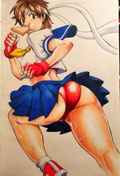 1girls ass big_ass big_breasts breasts bubble_ass bubble_butt busty capcom eyebrows eyelashes eyes female footwear hair handwear headwear hourglass_figure human japanese large_breasts legs lips octavius_dp pale_skin panties sakura_kasugano street_fighter thick_lips thighs upper_body voluptuous rating:Questionable score:57 user:ShadowPain