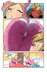 1boy 2girls ass big_ass cat_ears cat_peach cat_tail comic crossover curvaceous curvy dat_ass facesitting huge_ass large_ass link link_(breath_of_the_wild) mario_(series) princess_peach sasatseng sleeping super_mario_3d_world the_legend_of_zelda rating:Explicit score:310 user:Dragonballgt9999